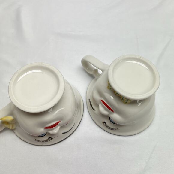 Baileys Limited Edition Yum His Her Coffee Cups Mugs Winking Eye Face Whimsical - Picture 7 of 9
